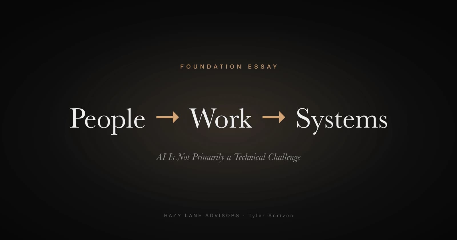 AI Is Not Primarily a Technical Challenge